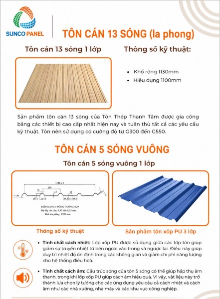 Tôn 13 sóng và 5 sóng siêu hiếm