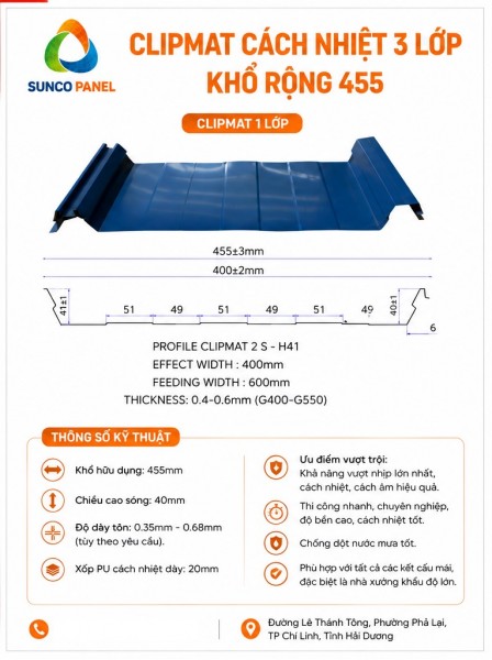 Tôn clipmat 